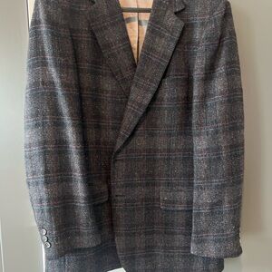 Men's Gray Plaid Blazer 44L
